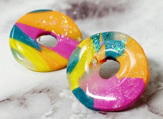 The Carnival, Iridescent Glitter Donut Stud